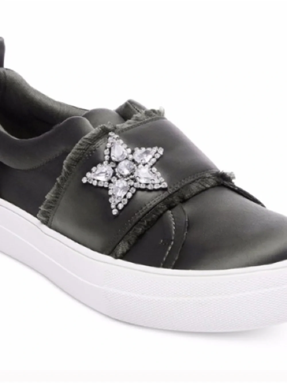 Steve Madden Crystal Studded Slip-On Sneaker in Army Green